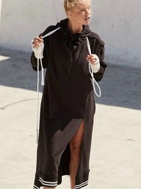 Free People Movement Long Hooded Sweatshirt Dress